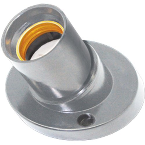 Патрон накладной наклонный Ecola Base E27 Серебро фото Патрон накладной наклонный Ecola Base E27 Серебро картинка